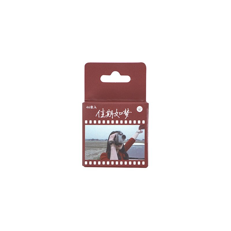 Set 46 Miếng Dán Trang Trí Sổ Tay DIY Phong Cách Vintage