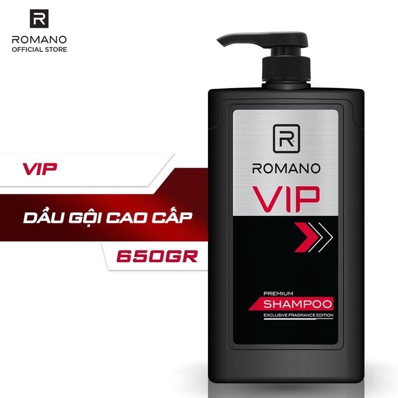 Dầu Gội Romano Vip 650g Hương Nước Hoa - Hàng Chính Hãng Công Ty