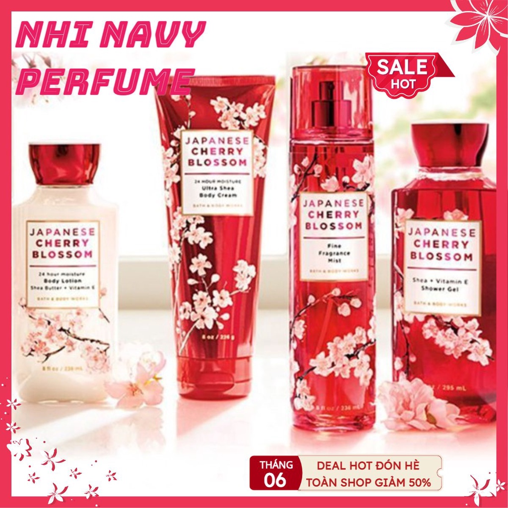 Nhi.navy Xịt Thơm Toàn Thân Bath & Body Works - Japanese Cherry Blossom