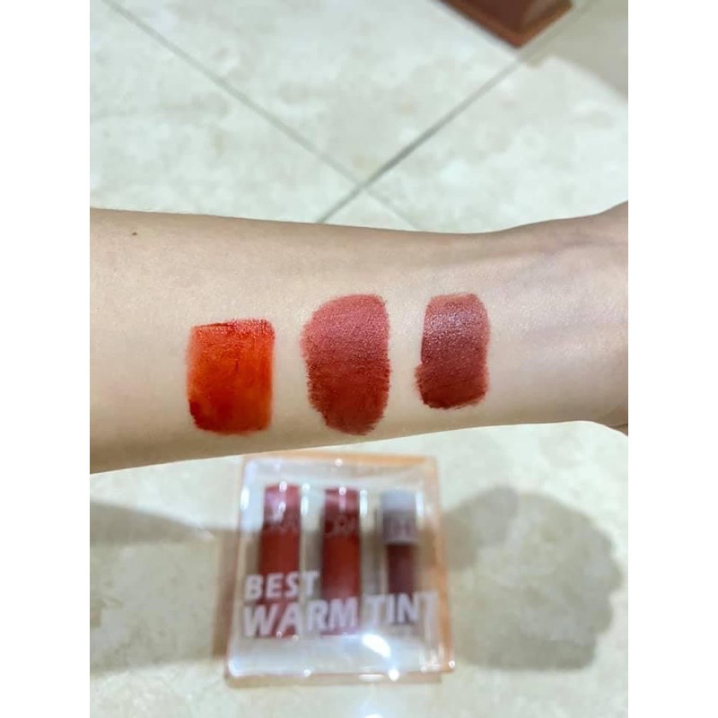 Set 3 Thỏi Son Kem Lì HERORANGE BEST TINT COOL &amp; WARM 2 Tông Ấm và Lạnh