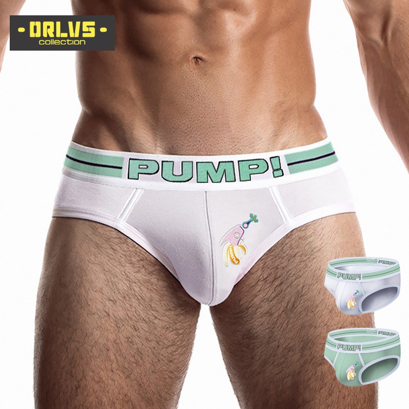 ORLVS Quần lót nam PU038 vải cotton thoải mái gợi cảm