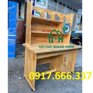 BÀN HỌC SINH GỖ THÔNG NGANG 1M2 CÓ ĐỒNG HỒ GIÁ RẺ
