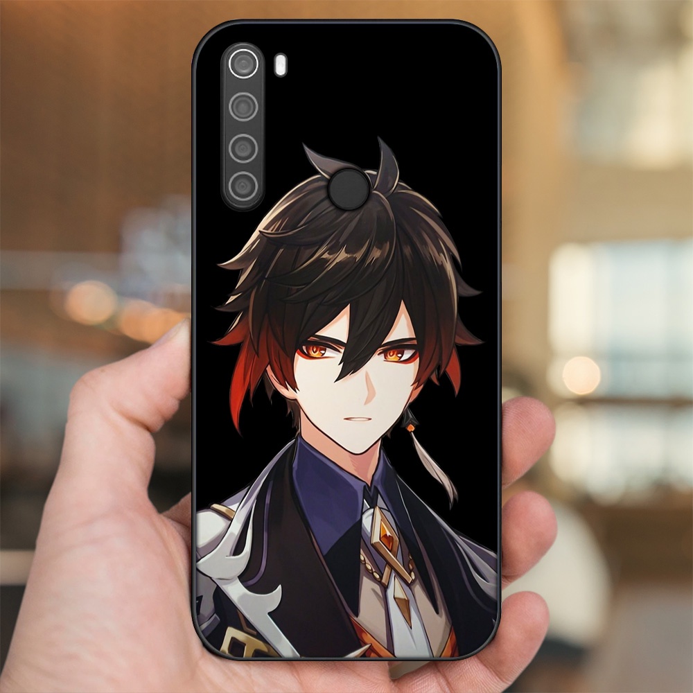 Ốp lưng Xiaomi Redmi Note 8 viền đen in hình Zhongli Genshin Impact