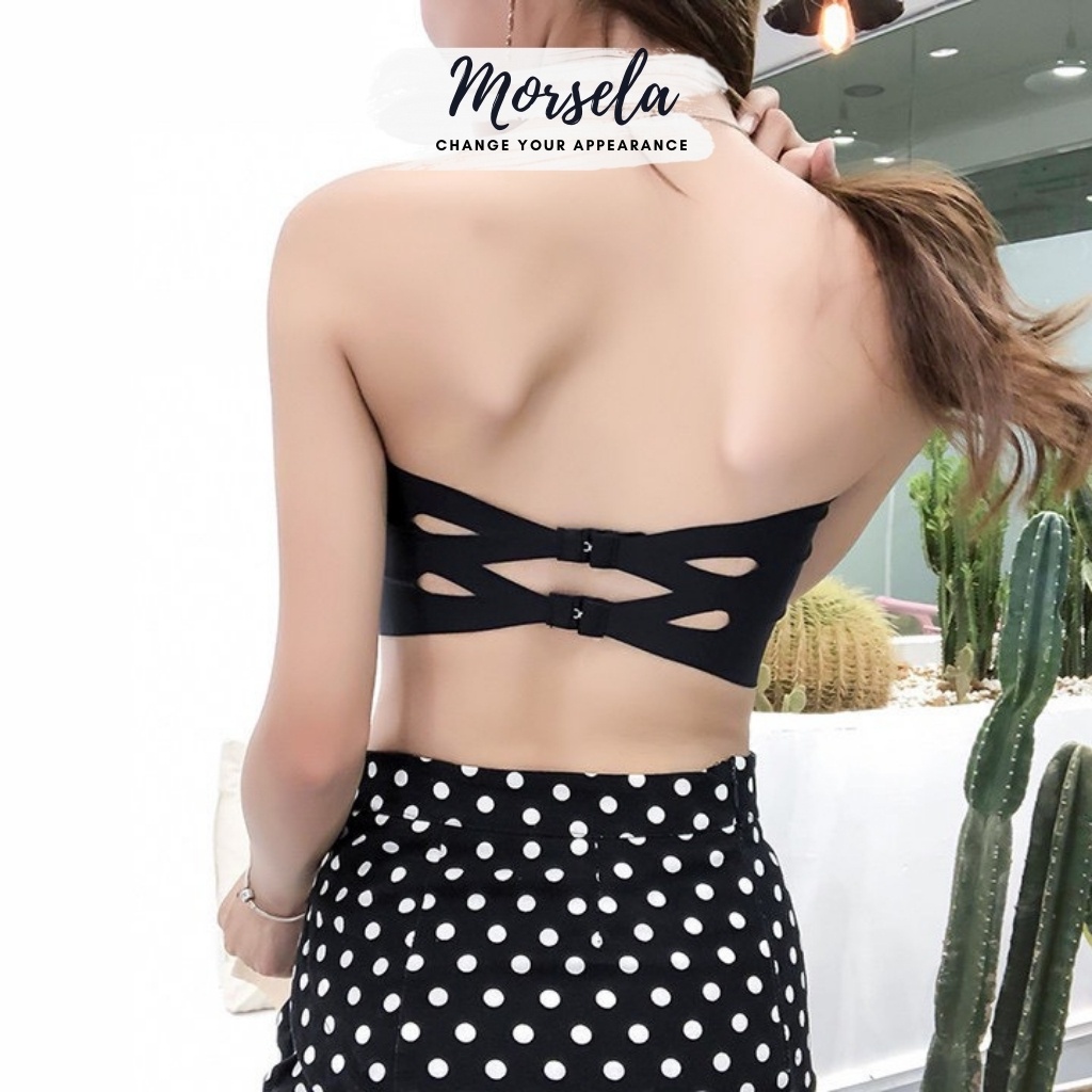 Áo bra đúc su nữ form cài không dây kèm mút ngực mịn mát - Áo lót nữ - Morsela - BRA01