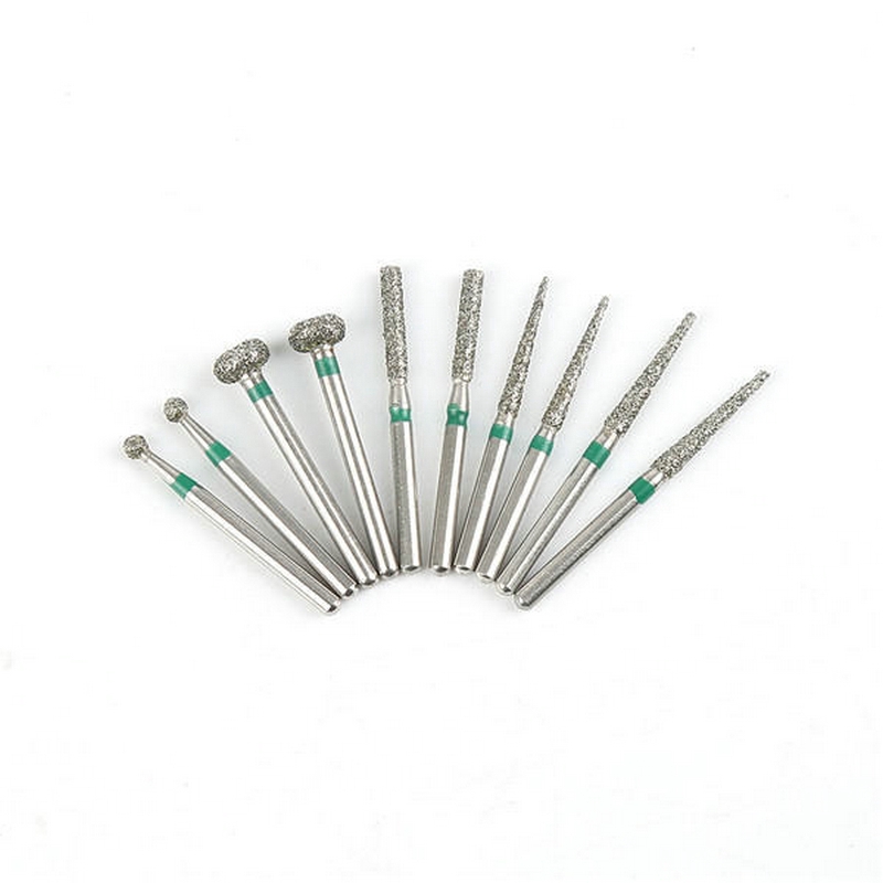 Set 10 mũi khoan kim cương FG 1.6mm tốc độ cao dùng trong nha khoa
