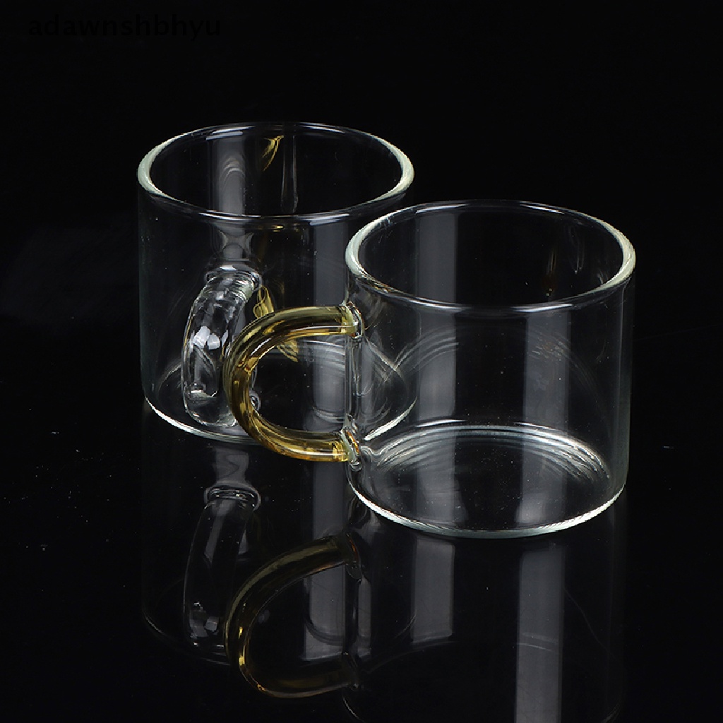 Cốc trà bằng thủy tinh borosie trong suốt cách nhiệt có tay cầm 80ml