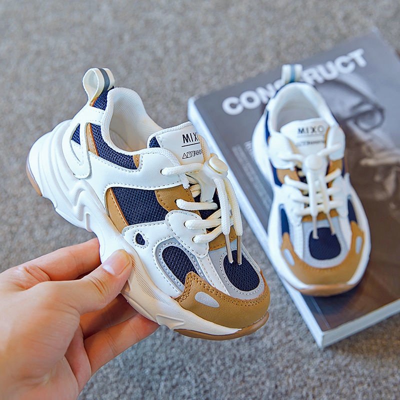 Hàng Mới Về Giày Thể Thao Đế Mềm Cột Dây Thoáng Khí Thoải Mái Thời Trang Xuân Thu Cho Trẻ Em