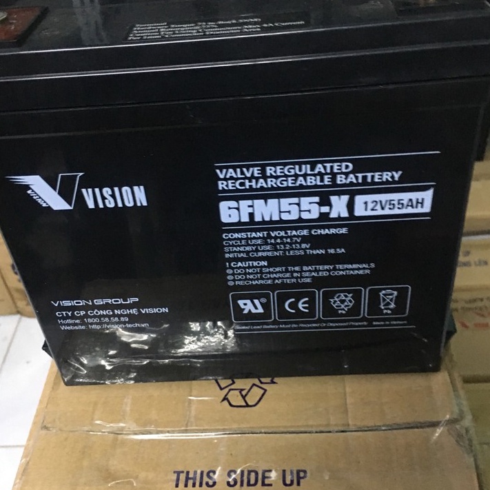 Ắc quy VISION 12V-55Ah 6FM55-X -