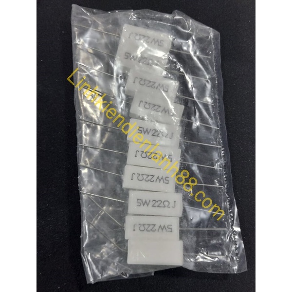 10 cái Trở sứ 22R 5W 5% mới !
