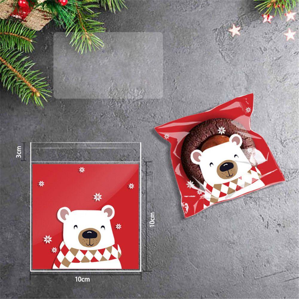 Set 100 Túi Đựng Kẹo Họa Tiết Hoạt Hình Giáng Sinh