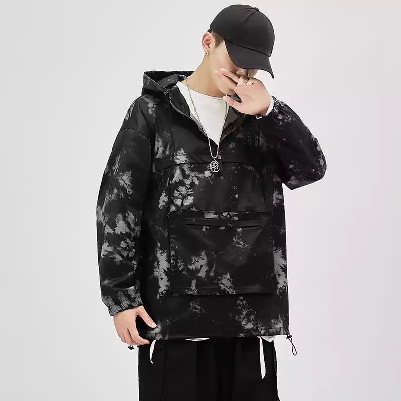 Áo Hoodie Vải Dù Polyester In Họa Tiết Có Mũ Phong Cách Ulzzang Hot Trend Siêu Bền, Chắc