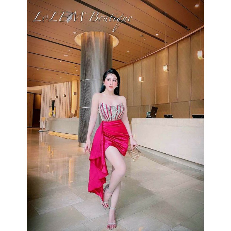 Đầm body cúp ngực kết đá cao cấp