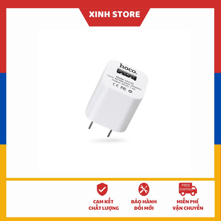 Sạc Nhanh - Củ sạc Hoco UH102 Hỗ trợ sạc nhanh Cho iPhone IPad Pin Sạc Dự Phòng  5V/1A