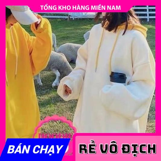 ÁO HOODIE CỔ PHỐI  MÀU XINH XẮN AHD209 ⚡ ÁO HOODIE TRƠN MÀU ⚡ ÁO KHOÁC KHÔNG TIA KÉO ⚡ ÁO KHOÁC NỈ  MY