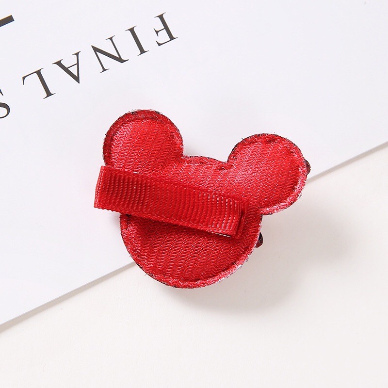 Kẹp tóc mickey vương miện trái tim ngôi sao bé gái