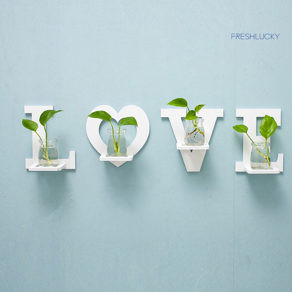 Set 4 Giá Đỡ Chậu Cây Treo Tường Hình Chữ Love Xinh Xắn Dùng Trang Trí Phòng