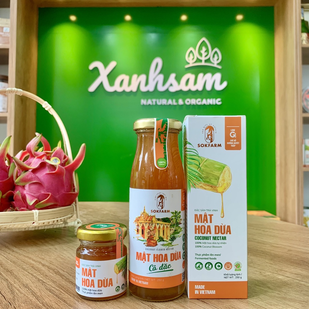 Mật Hoa Dừa SokFarm 250g - XanhSam Organic