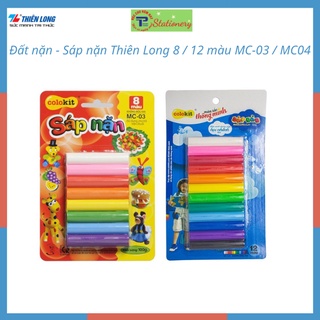 Đất nặn thiên long 8 màu, 12 màu đẹp mc-c03, c04 - 1 vỉ