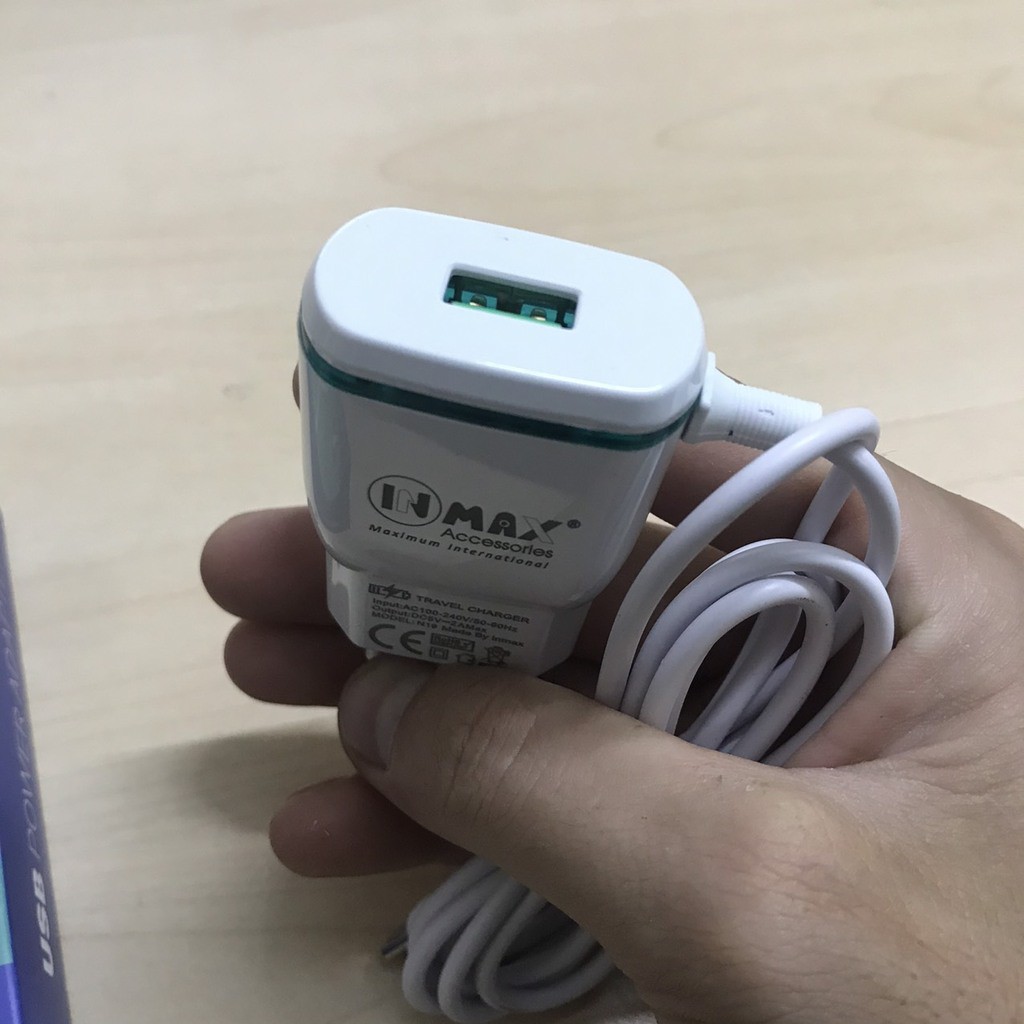 Bộ Sạc INMAX Micro 2.1A Hỗ Trợ Sạc Nhanh Siêu Tốc - Có Đèn Báo