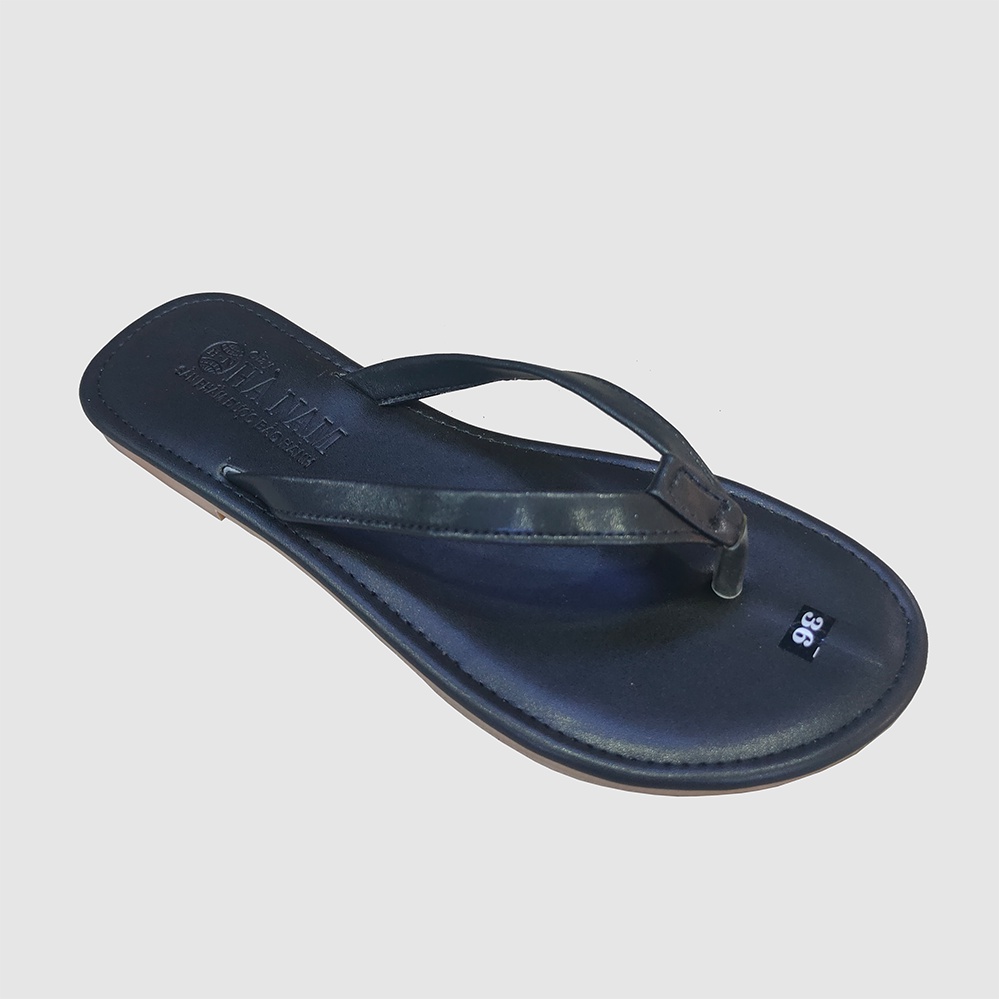 Dép nữ xỏ ngón đế bệt 1,5cm HÀ NAM thời trang da bò thật cao câp DNU2099
