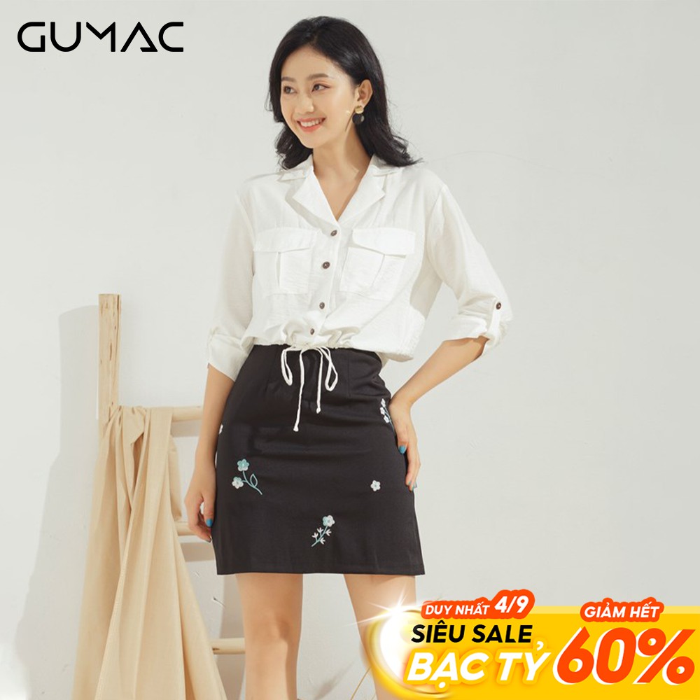 [Mã WAAUG giảm 15% tối đa 30k đơn 99k] Chân váy thêu hoa VA636 GUMAC | BigBuy360 - bigbuy360.vn