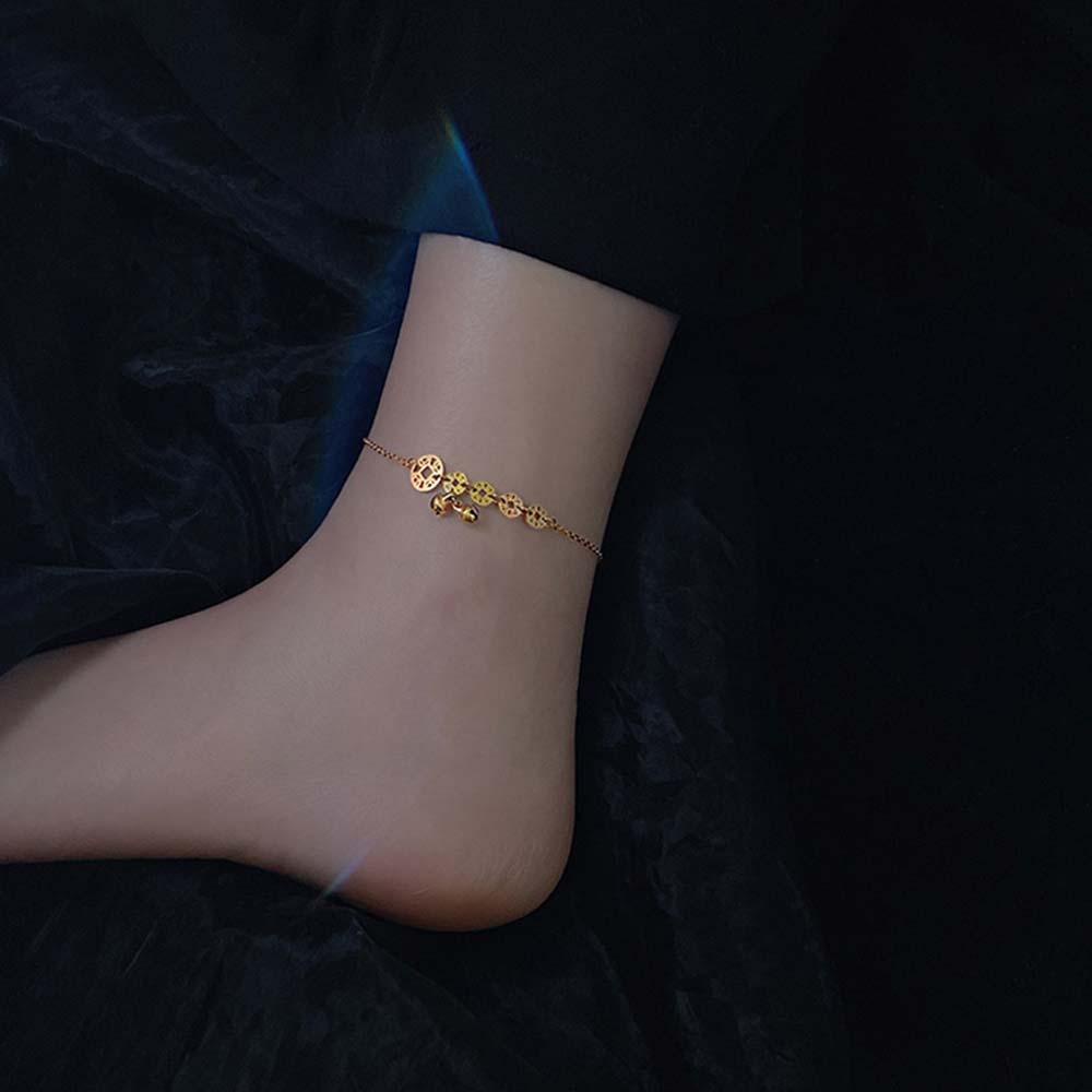 JARRED Lắc Chân Đính Đồng Xu Đơn Giản Phong Cách Cổ Điển Cho Nữ