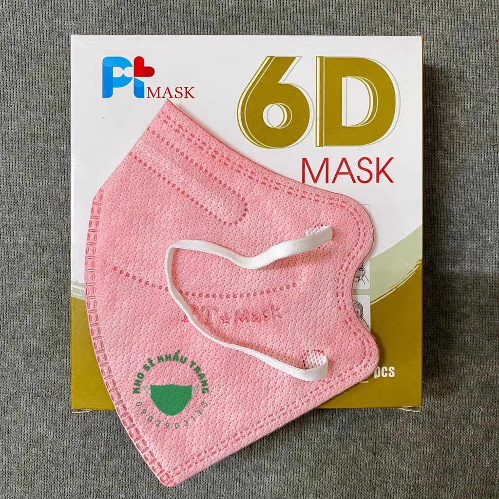 Khẩu trang 6D mask PT hộp 10 cái 5 lớp dày