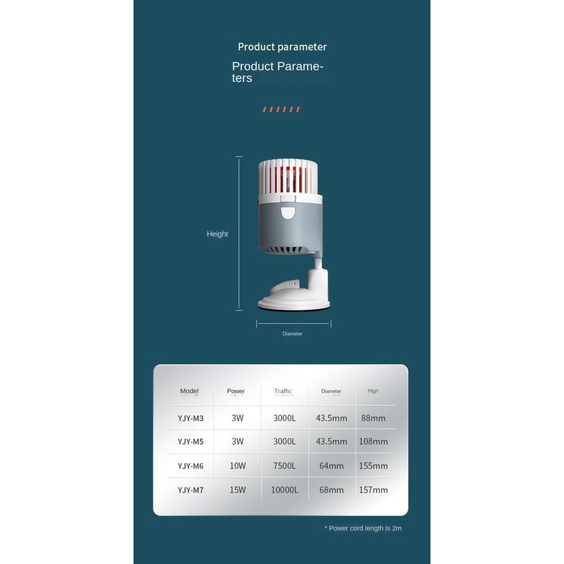Máy Bơm Làm Sạch Bể Cá / Lướt Sóng / Máy Bơm Lướt Sóng Hai Đầu Tạo Tác Dụng Siêu Im Lặng