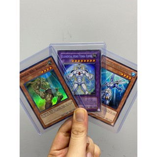 [ Dưa Hấu Yugioh ] Lá bài thẻ bài Combo Elemental HERO Terra Firma – Secret Rare - Tặng bọc bài nhựa bảo quản