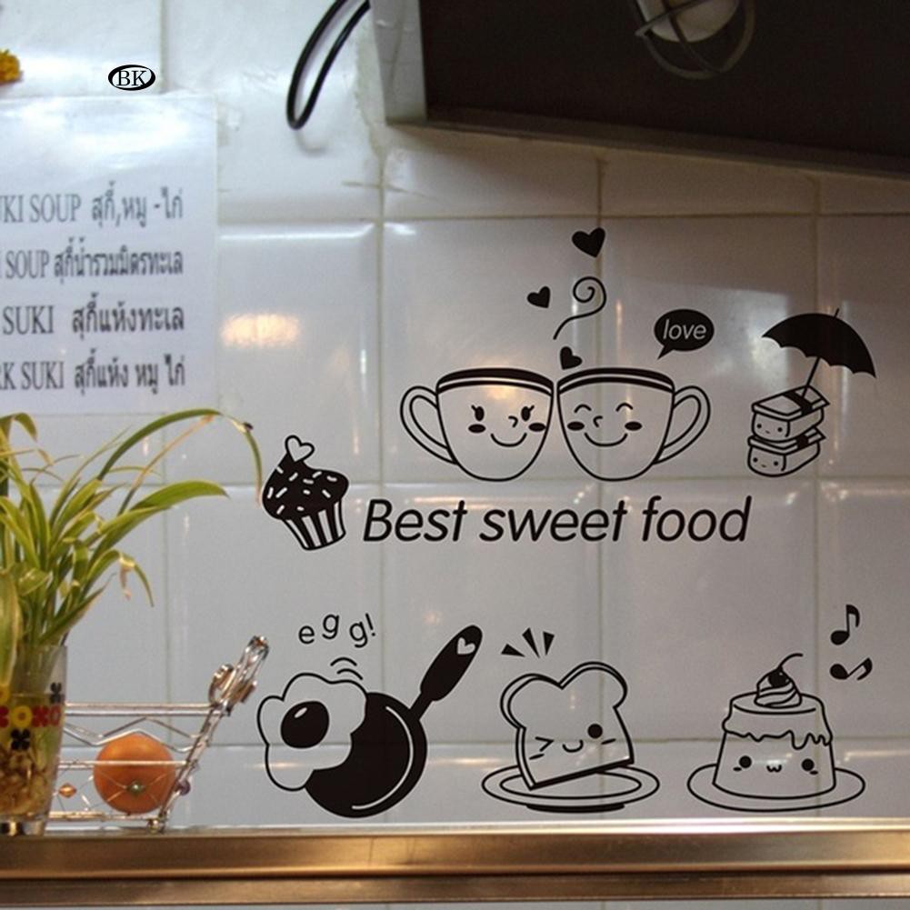 Nhãn Dán Tường Trang Trí Phòng Ăn / Ăn / Cà Phê Họa Tiết Bánh Ngọt / Thức Ăn Ngọt Ngào
