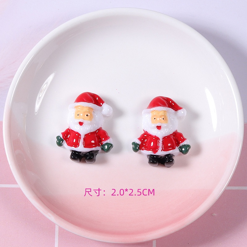 Set 10 Phụ Kiện Trang Trí Điện Thoại / Sổ Tay Hình Thiên Thần / Người Tuyết Bằng Nhựa Resin Diy