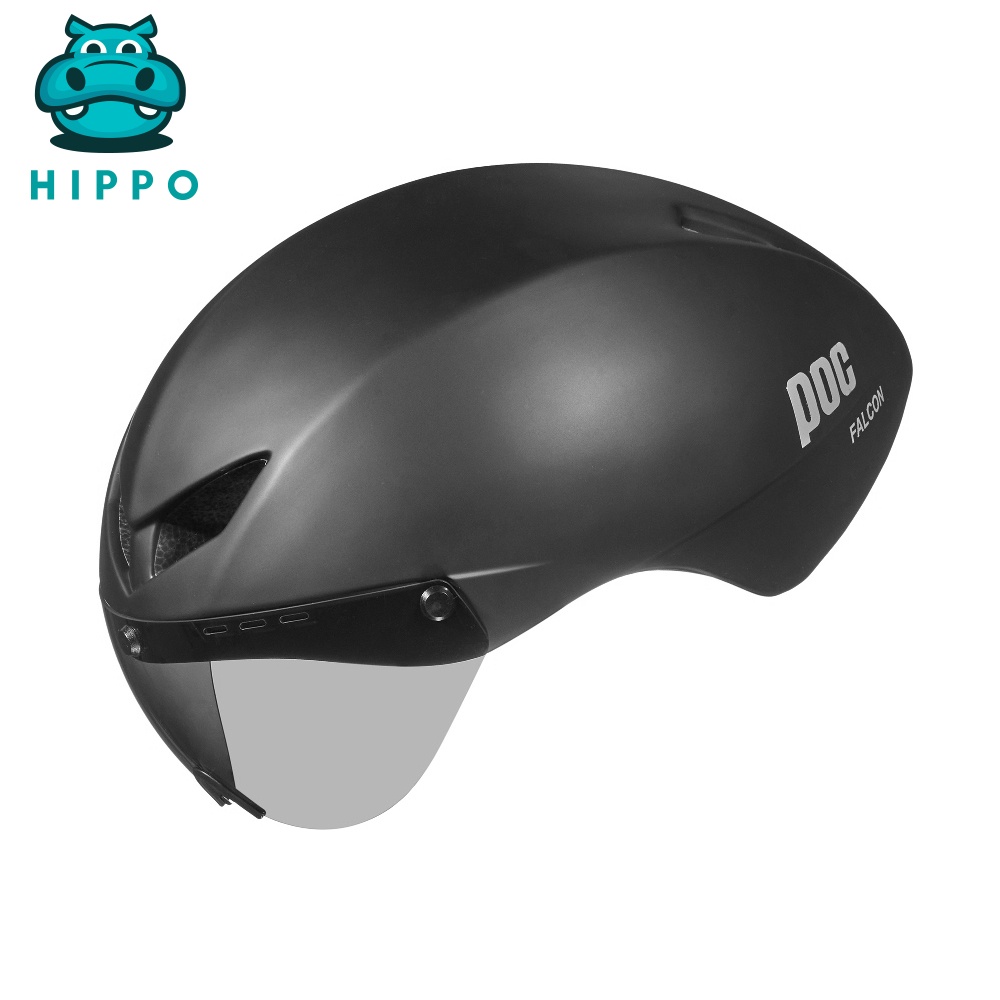 Mũ bảo hiểm xe đạp thể thao Poc Falcon carbon siêu nhẹ chính hãng màu đen nhám - HIPPO HELMET