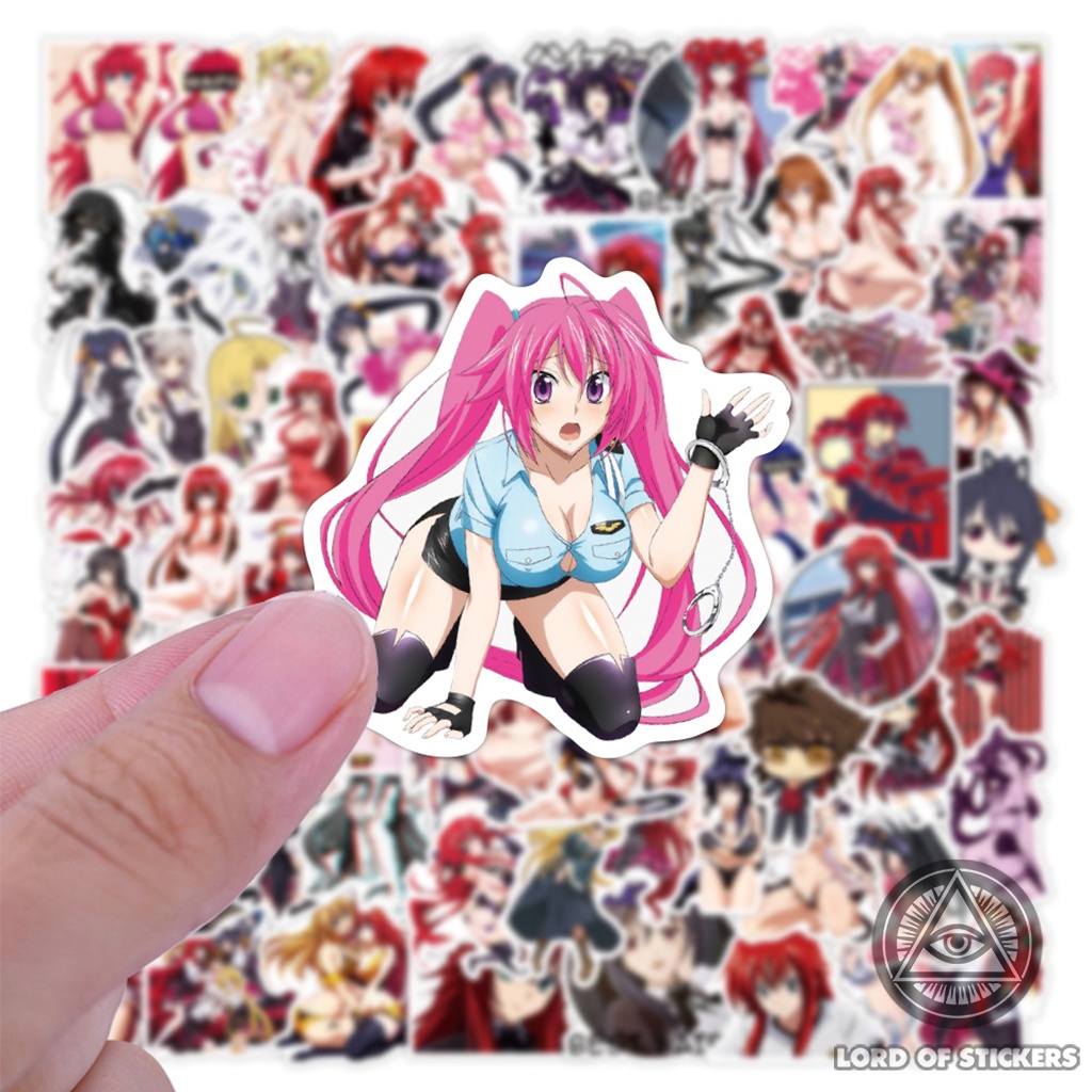Set 100 Hình Dán High School DxD Sticker Sexy Anime Girl Chống Thấm Nước Trang Trí Mũ Bảo Hiểm, Ván Trượt, Laptop, Vali
