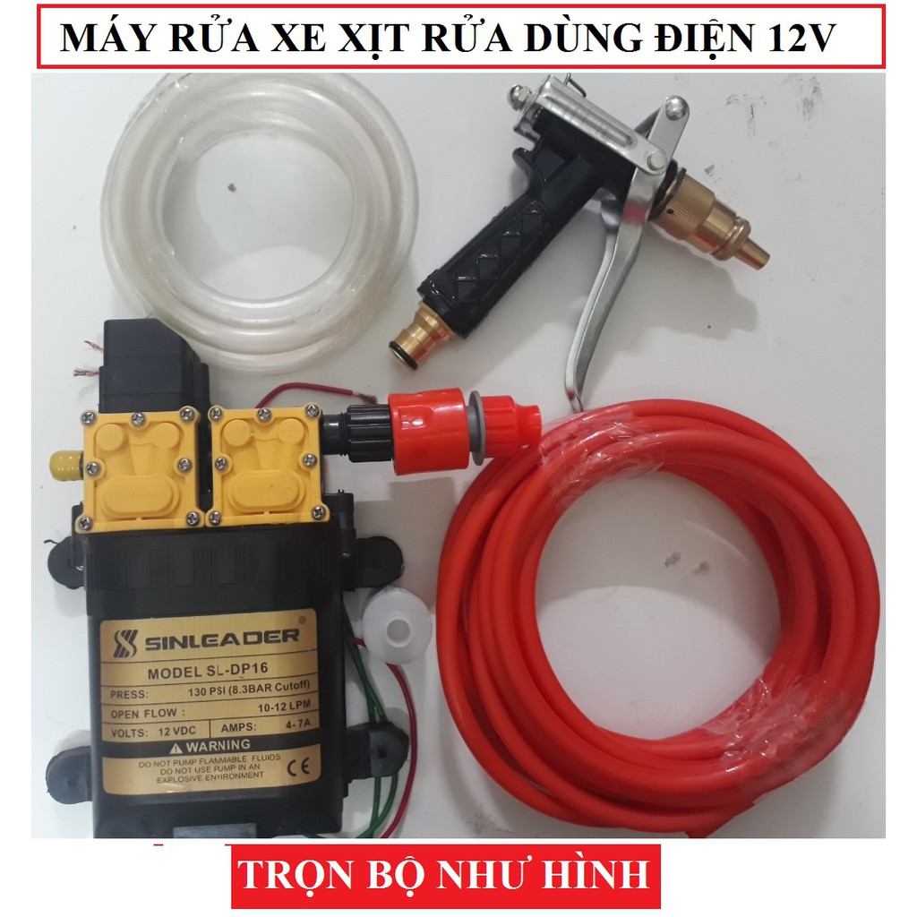 MÁY RỬA XE 12V - Máy Bơm đôi