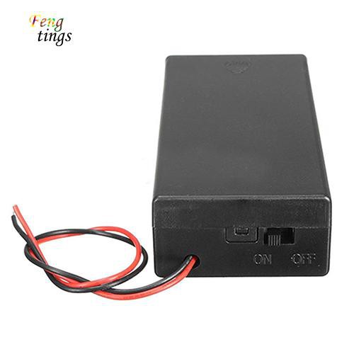 Ft✿Dc Hộp Đựng Pin 3.7v 2 x 18650 Có Công Tắc Bật / Tắt
