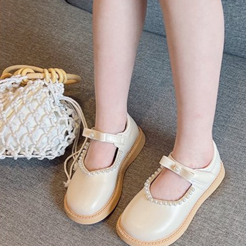 Giày Búp Bê Da Đế Mềm Chống Trượt Cho Bé Gái 2-8 Tuổi