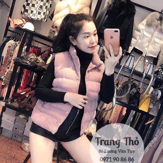 Áo gile nhung (clip thật)