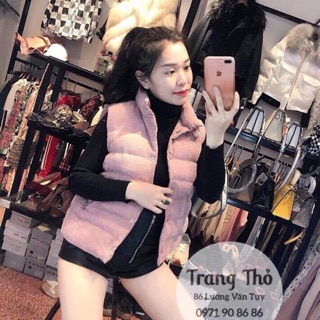 Áo gile nhung