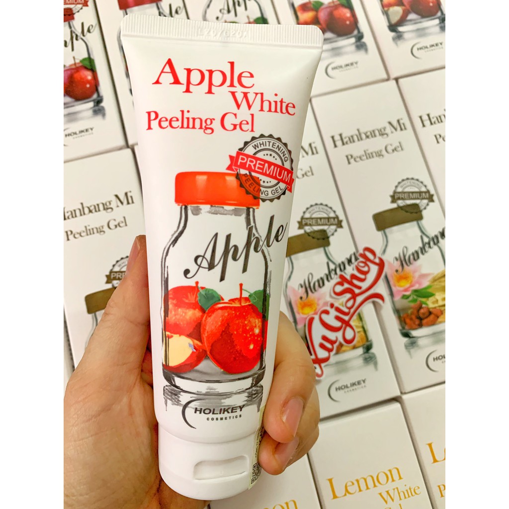 Gel tẩy tế bào chết táo đỏ làm trắng - chống nhăn Holikey Apple White Peeling Gel 100ml