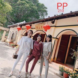 Set bộ thể thao cao cấp form rộng chất cotton cao cấp PP210