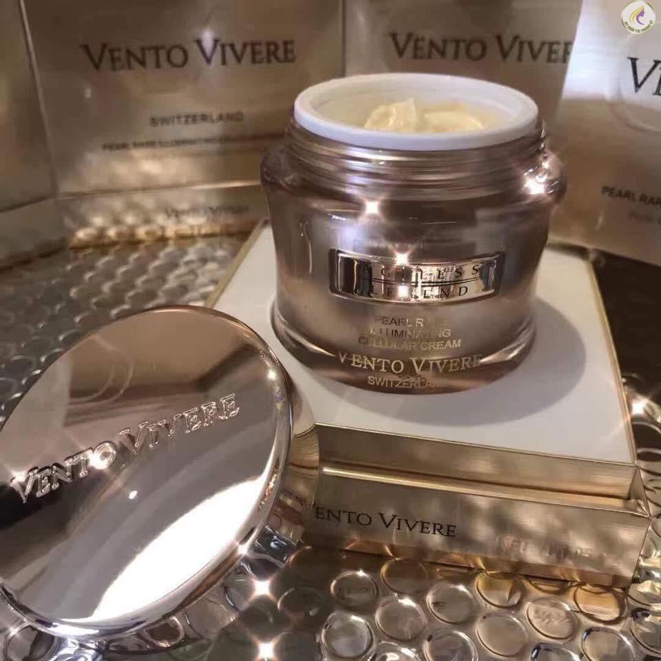 Kem dưỡng trắng da Vento Vivere Pearl Rare Illuminating Cellular Cream Thụy Sĩ