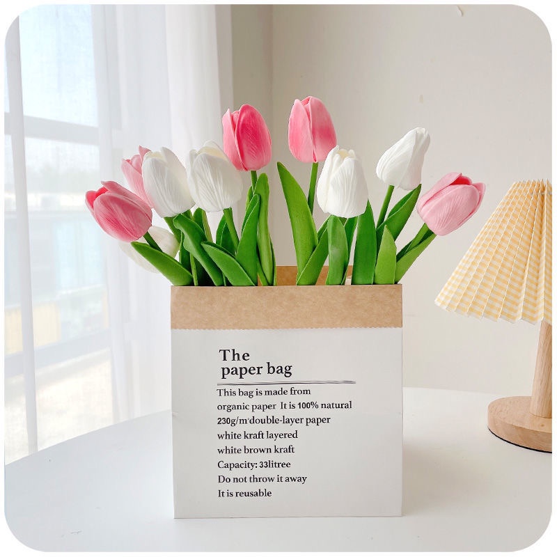 Hoa tulip mini nhân tạo cho trang trí tiệc cưới nhà ở khách sạn sự kiện
