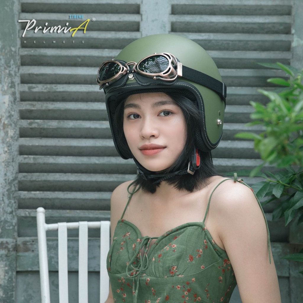 [Cao Cấp] Kính Phi Công Gắn Mũ Bảo Hiểm Chuồn Chuồn - Gọng Đồng