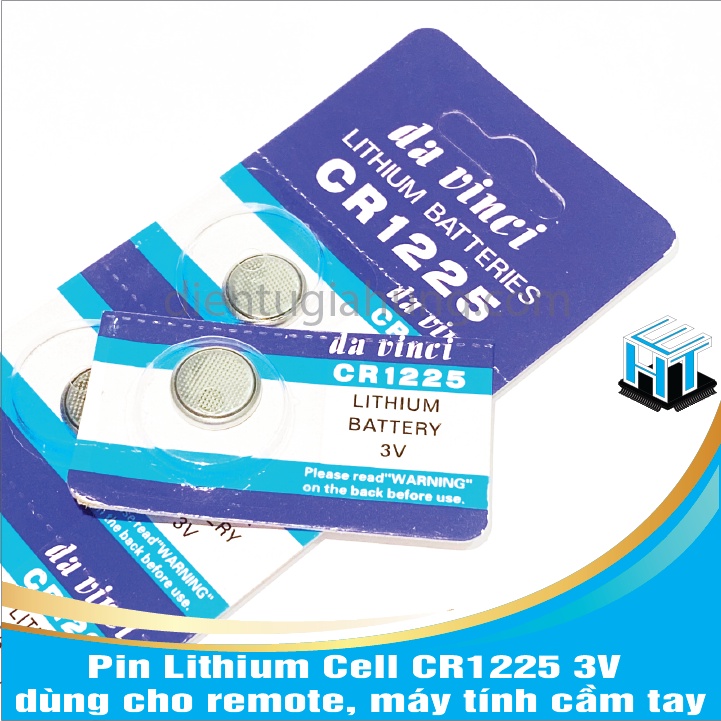 Pin Lithium Cell CR1225 3V dùng cho remote, máy tính cầm tay