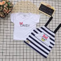 Set yếm váy sọc thun cotton