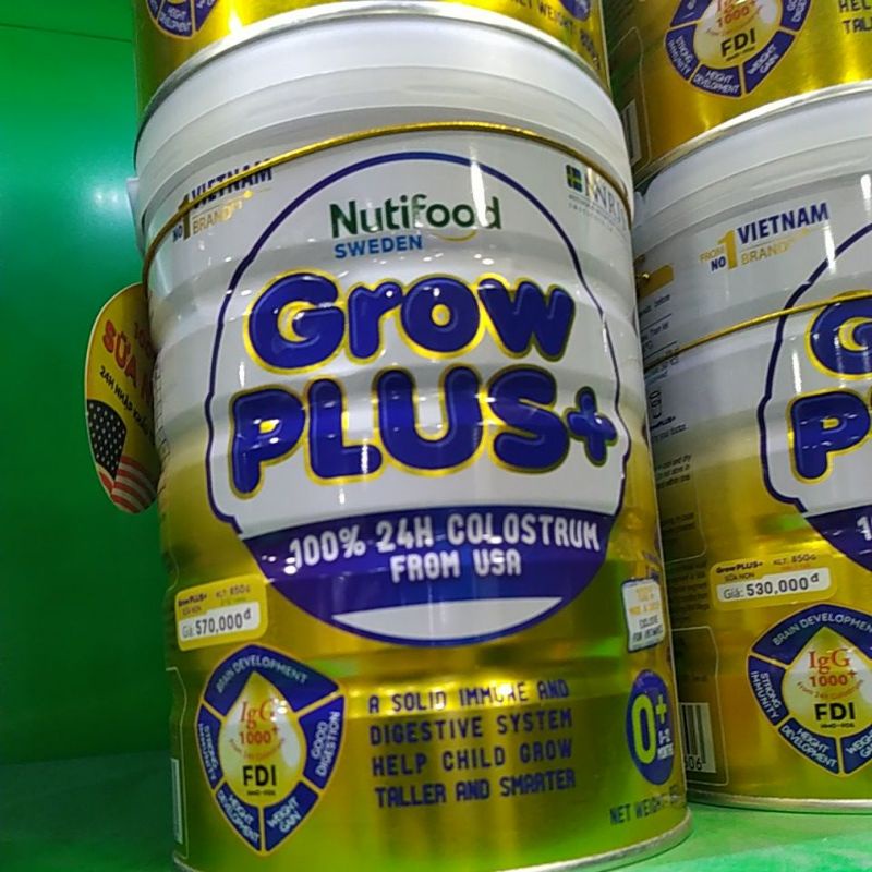 Sữa bột nutifood Grow Plus+ vàng 850g