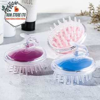Lược silicon gội đầu Massage da đầu đa năng giảm rụng tóc, Dụng cụ gội đầu bằng Silicon tiện dụng Massage da đầu