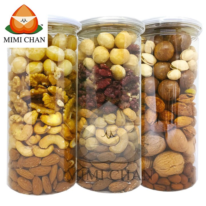 Hộp Mixed Nuts 4 Loại Hạt Đã Tách Vỏ 500gr, Hạnh Nhân, Macca, Mắc Ca, Hạt Óc Chó, Hạt Điều