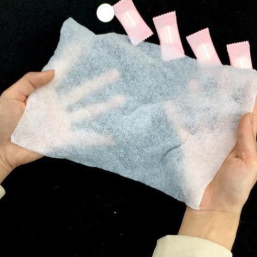 Sỉ 100 Khăn Lau Mặt Dạng Giấy Nén Viên Kẹo Dùng 1 Lần Tiện Dụng