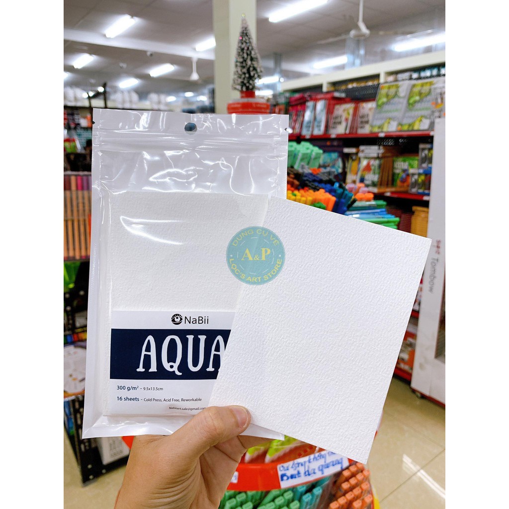 Giấy Vẽ Nabii Aqua Fat Định Lượng 300gsm (16 tờ/xấp)